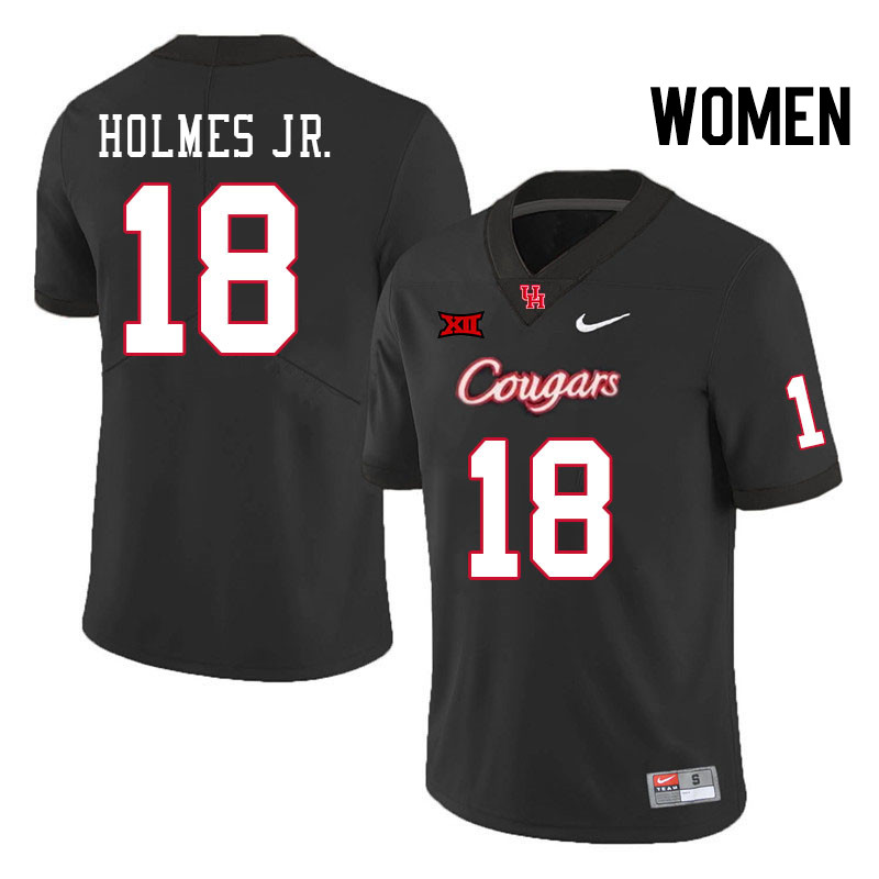 Women #18 Anthony Holmes Jr. Houston Cougars Big 12 XII College Football Jerseys Stitched-Black